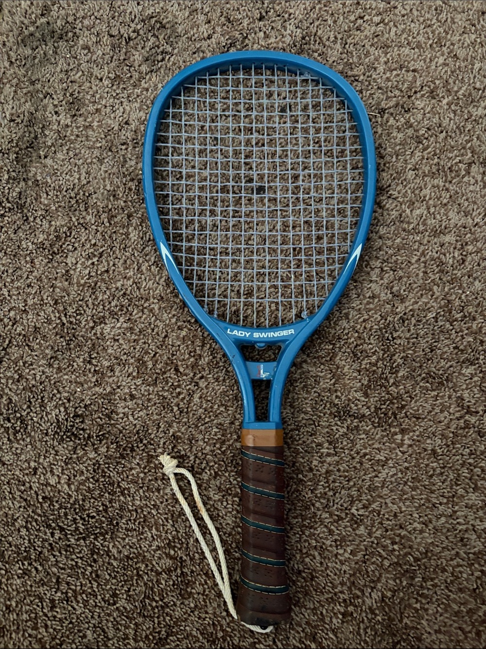 Vintage Blue Tennis Racket - Classic Home Games Racquet